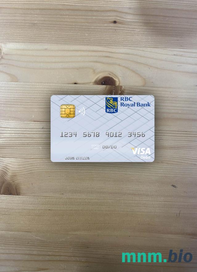 Tunisia RBC Royal bank visa obciążyć card wygląd fotograficzny skan PSD + zdjęcie